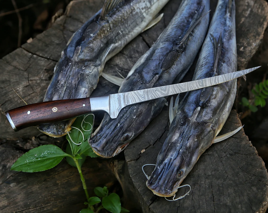 Best Fillet Knife / Damascus Steel / Fishing Knife / Handmade Fillet Knife  / Fixed Blade Knife / Boning Knife / Best Gift For Woman's & Men's / Full  Tang / Leather Sheath - Chef Knives
